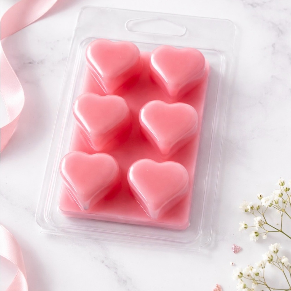 Pink Heart-Shaped Wax Melts